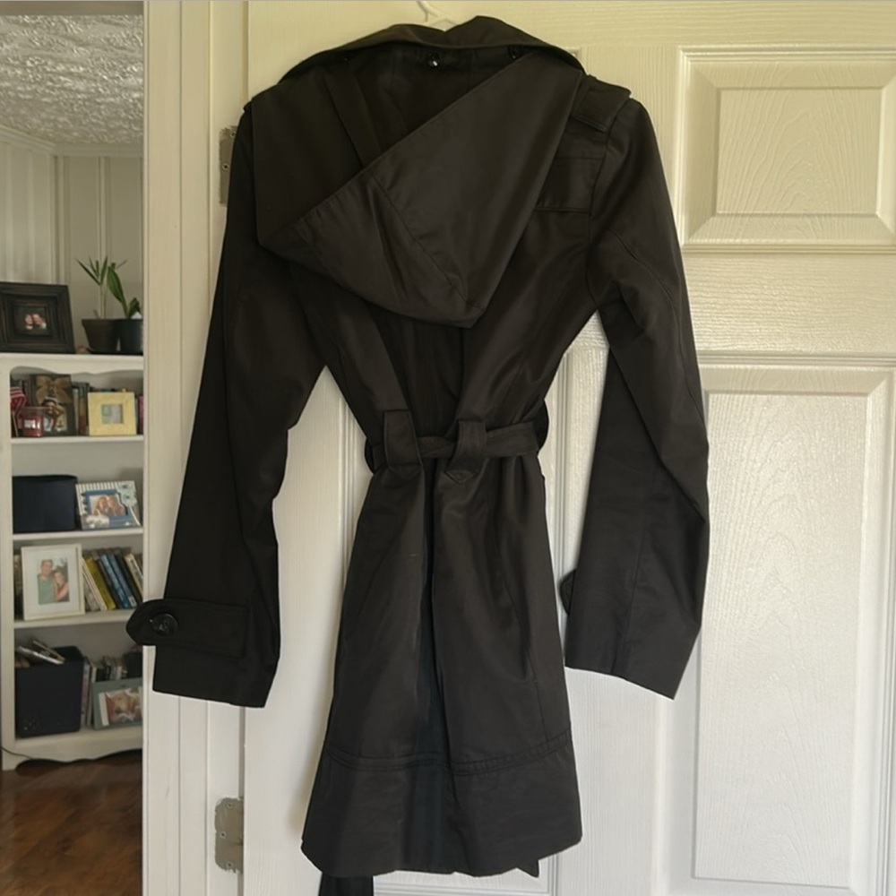 Jones New York Charcoal Trench Coat - Picture 3 of 7